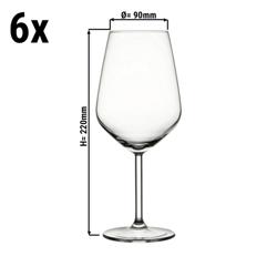 (6 Pièces) Verre à Vin - ALLEGRA - 490 ml - Transparent