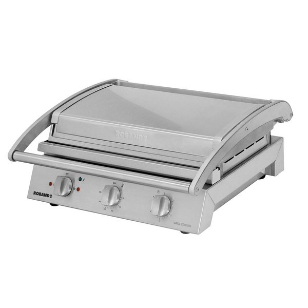 ROBAND | Contactgrill | Hamburger grill - 3.1 kW - bovenzijde Gegroefd & onderzijde Glad - Grilloppervlak: 500x275mm