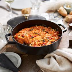 STAUB | BRAISERS - Sauteerpan met Chistera Drop Structure - 280mm - Gietijzer - Zwart