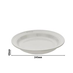 STAUB | DINING LINE -  طبق - عميق - بقطر 240 مم - سيراميك - لون الكمأة البيضاء