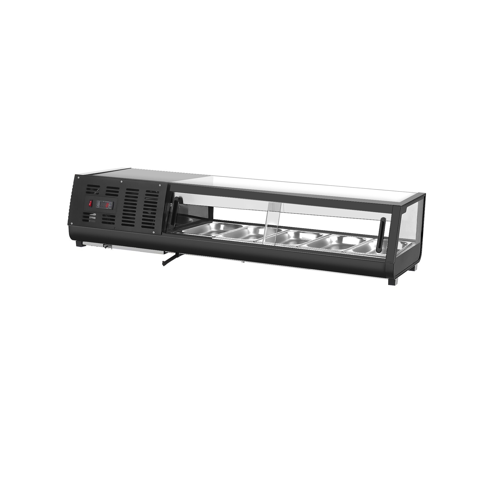Vitrine réfrigérée à sushi – 5 × GN 1/3 – Noir