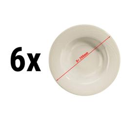 (6 stuks) SEMPRE - Bord - diep - Ø 290mm - Crème