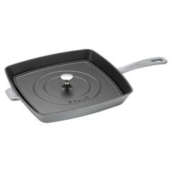STAUB | Pure Grill Square Cast Iron Grill Pan – 30x30 cm - Graphite Grey - American Grill, Enamelled Interior