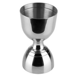 (6 adet) Paslanmaz Çelik Jigger - İki Ölçekli - 3/6cl - ara çizgiler 1/4cl