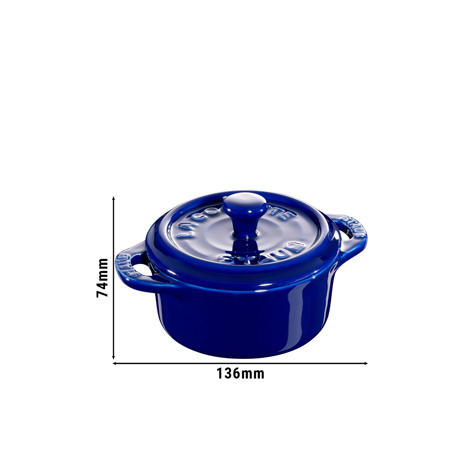 STAUB | CERAMIQUE - Mini Cocotte - Ø 100mm - ronde - Céramique - Bleu foncé