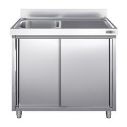  Dolaplı Yıkama Tezgahı PREMIUM -1400x600mm - Tek sol evyeli