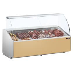 Witryna chłodnicza - 2506x979mm - 512L - front Beżowy - z 4 drzwiami