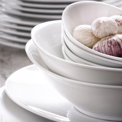 (6 db) Tál - White Delight - porcelán - ovális - 210x135 mm - fehér