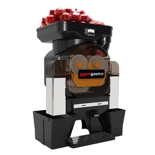 Elektrische fruitpers - met Push & Juice knop & Handmatige fruittoevoer - Zwart