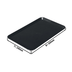 Taça retangular 360x240x15mm - Preto - linha Eco