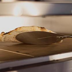 Palino per girare pizza - AZZURRA - Acciaio inox - Ø20cm - Manico con impugnatura in plastica ergonomica