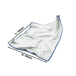 (10 stuks) Microvezeldoek Poets-/ Theedoek wit - 50 x 70 cm