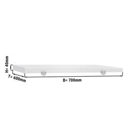 Planche à découper pour table de travail - 700x600 mm - Conforme HACCP - Blanc