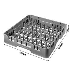 CAMBRO | CAMRACK® - Bulaşık yıkama sepeti / Tabak yıkama 1/1 - 5x9 bölmeli - 500x500 mm - Gri