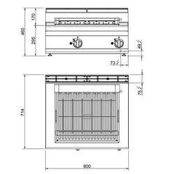 Grill électrique - 8,1 kW