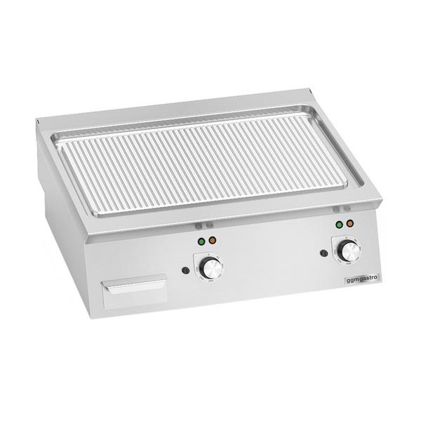 Električna ploča za prženje - 9,6 kW - Rebrasta