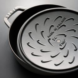 STAUB | BRAISERS - Cocotte avec Chistera Drop-Structure - 280mm - Fonte - Gris Graphite	