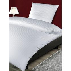 (100 Stück) Eleganter Damast Bettbezug Sydney - 80 x 60 cm - Weiß