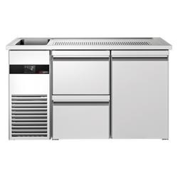 Juomakaappi PREMIUM - 1550x700 mm - 1 ovi & 2 vetolaatikot - tiskin alle
