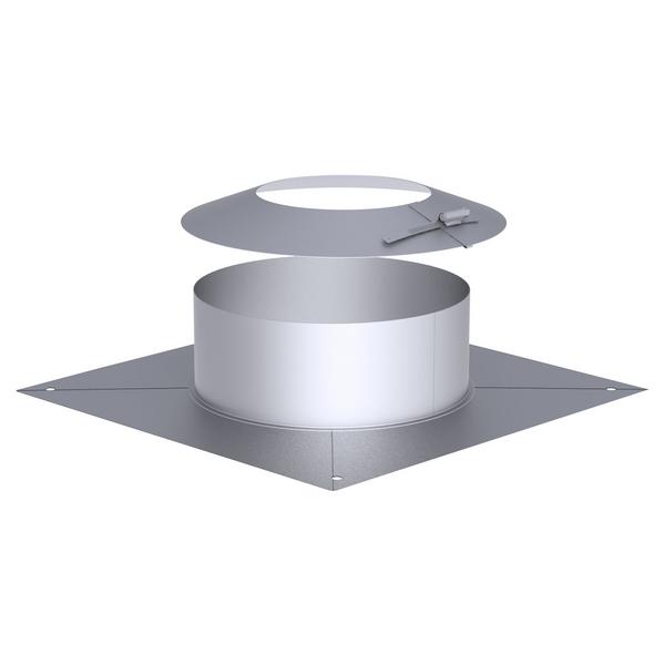 Dakdoorvoer ventilatiepijp - RVS - met stormkraag - Ø 200mm