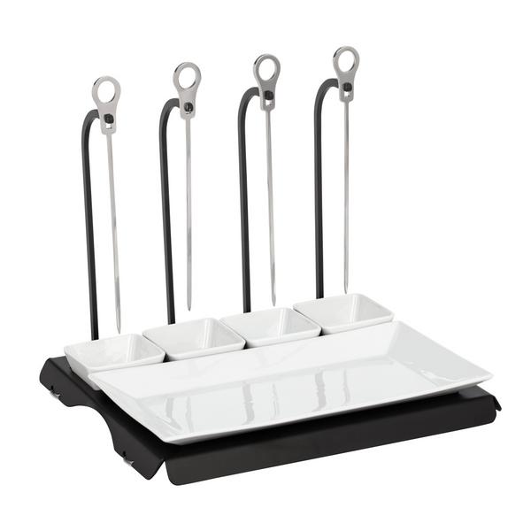 CLASSICO - Porte-brochettes - Noir - incl.4 brochettes