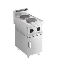 Elektrisk spis - 2x plattor rund (5,2 kW) inkl. underrede | kokspis | spis med plattor | restaurangspis | spis