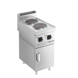 Elektrisk spis - 2x plattor rund (5,2 kW) inkl. underrede | kokspis | spis med plattor | restaurangspis | spis
