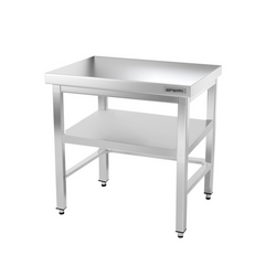 Mesa de trabalho em aço inoxidável PREMIUM - 0,8 m - com placa de base e suporte