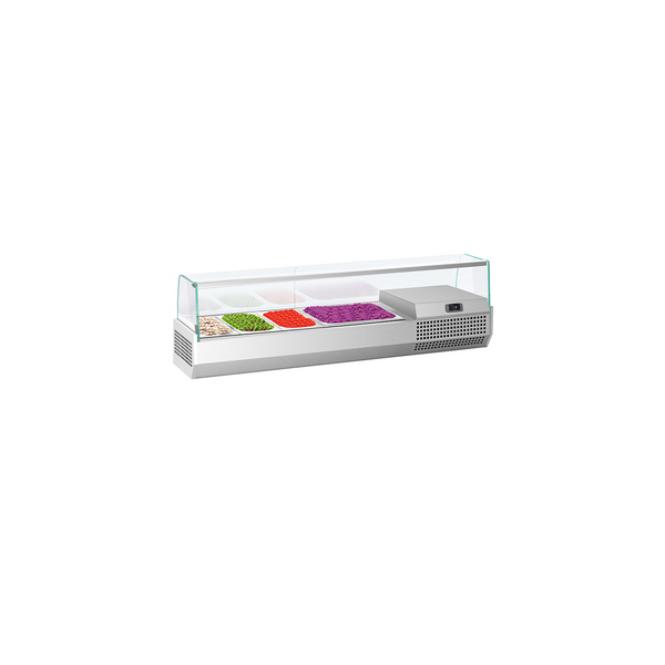 Premium PLUS - 5x GN 1/4 -واجهة عرض مبردة - 353×1328 مم