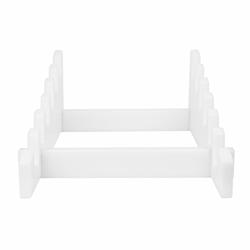 Mensola portataglieri in polietilene - 520x330x180mm - Bianco - per 6 taglieri da 40mm