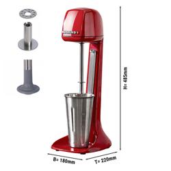 ROBAND | Spindle Milkshake & Drink Mixer – 710 ml stainless steel cup - 150 W - 2 speeds - red