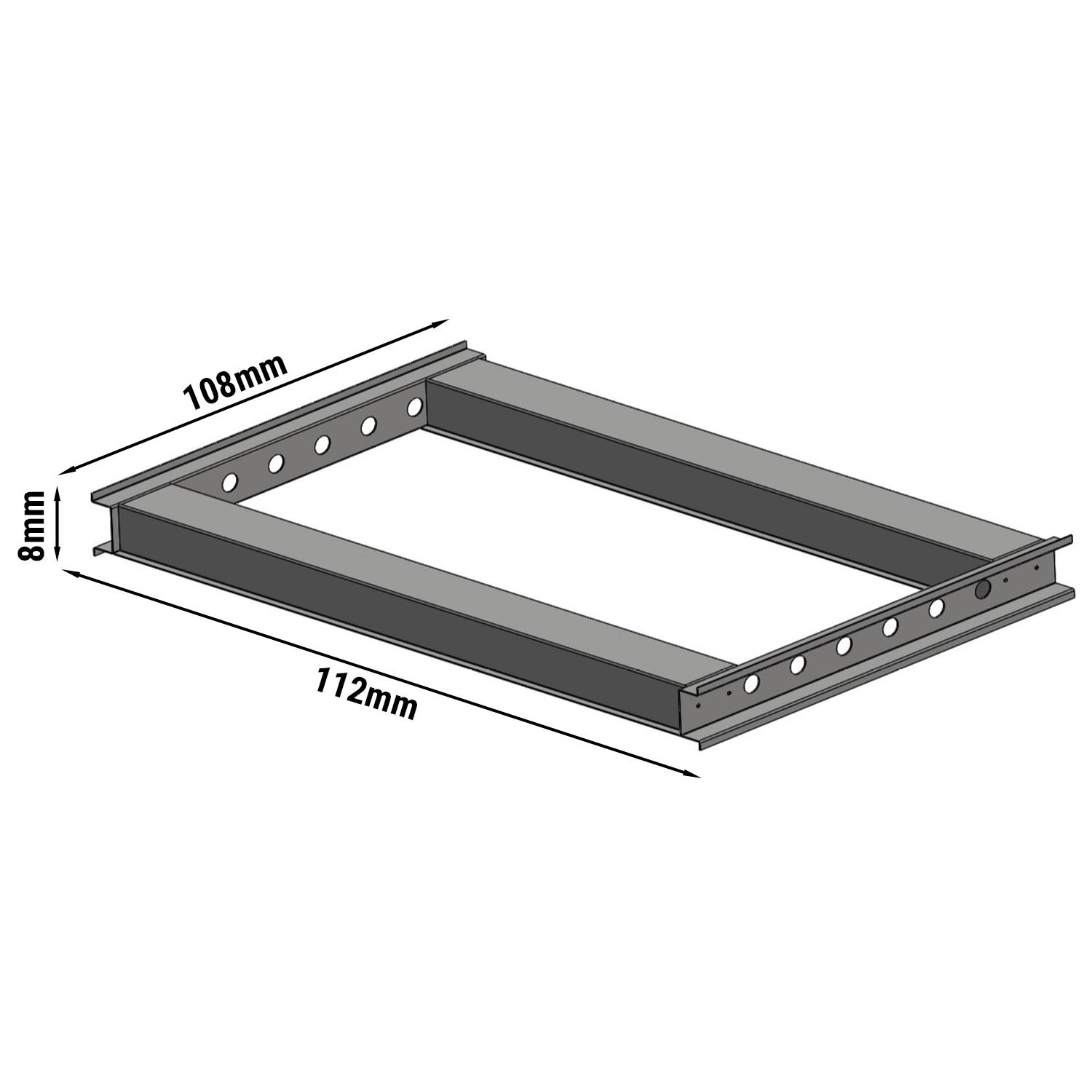 Cadre pour four à pizza - 1120x730x80mm - Inox - compatible avec GEP4 & GEP4#GEP4