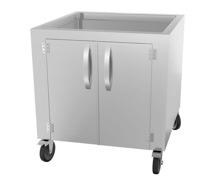 Base Frame for Charcoal Oven ECO - 710x730x825mm - Stainless Steel - with Wheels - for CHOE761 - Series ECO