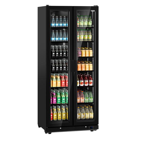 İçecek buzdolabı - 898 litre - çerçevesiz tasarım - 2 cam kapı