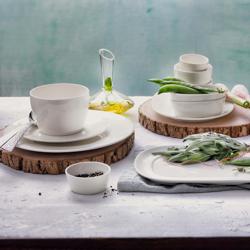 (6 db) LUX | Maastricht - Lapostányér - porcelán - Ø 21 cm - fehér