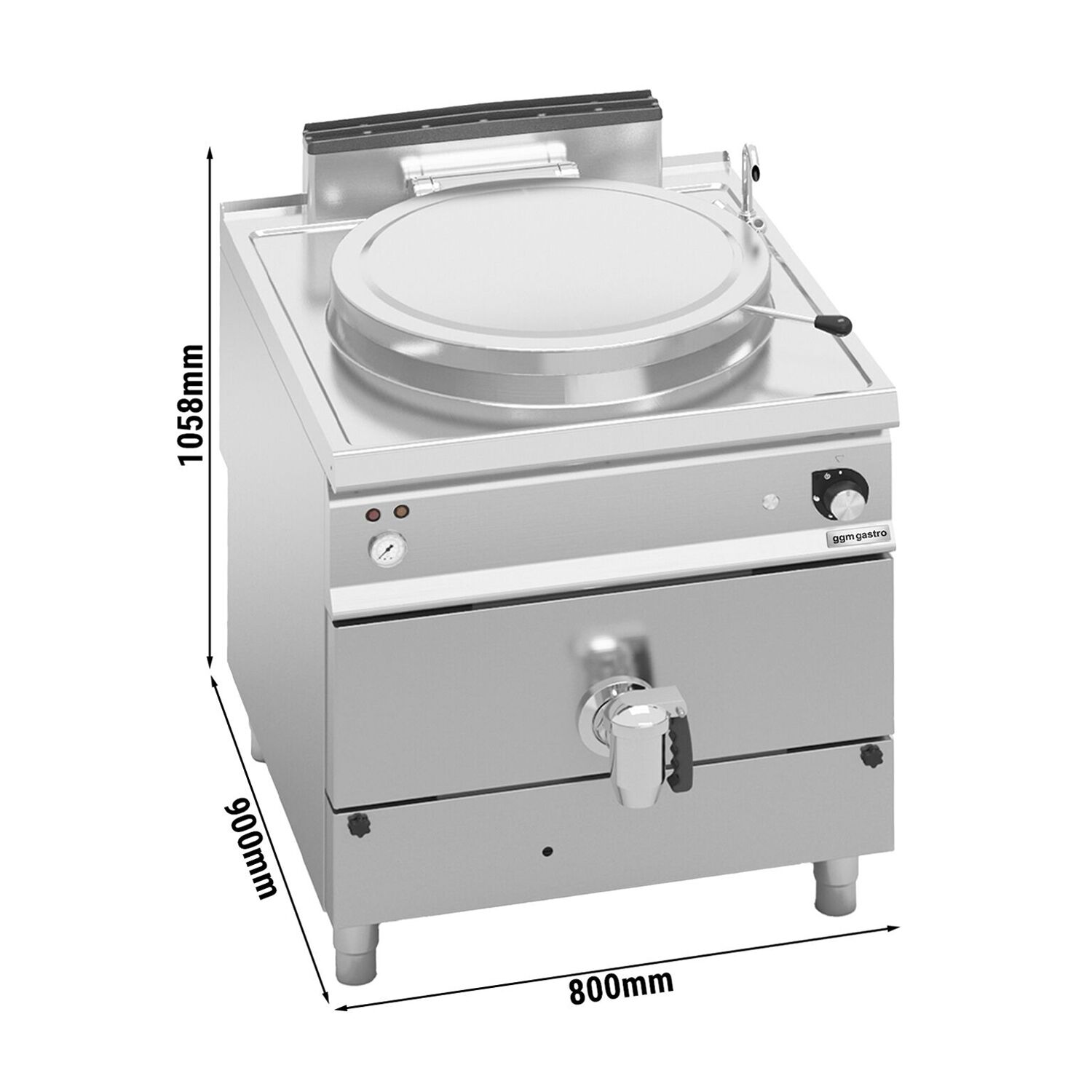 Marmite de Cuisson à Gaz - 150 Litres - 20,9 kW - Chauffage Indirect