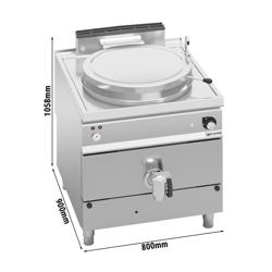 Gas Boiling Pan - 150L - 20.9kW - Indirect Heating - with Water Connection