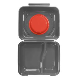 (20 Stück) Menüboxen - 600ml - Geteilt - Anthrazitgrau/Rot