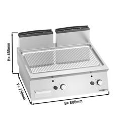 Gasbakplaat - 13,8kW - Geribbeld