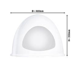 Coperchio in plexiglass per scaldauova - 465x465x350mm - compatibile con EKWG36 & EKSG36 - bianco opaco