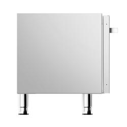 Tavolo armadiato da lavoro per fornello a gas - 900x600x600mm - 3 porte - acciaio inox AISI 304 | piedi regolabili in altezza | 4 lati chiusi - compatibile con GHK9636HP & GHK9636