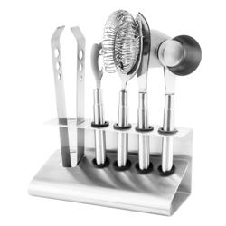 Cocktailset - incl. barmaatje 20/40ml, cocktailzeef, barzange, barmesser & flesopener