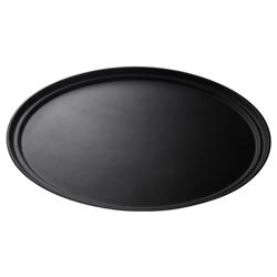 (6 stuks) CAMBRO | CAMTREAD® - Glasvezel dienblad - ovaal - 685x560mm - laag profiel - Zwart