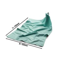 (10 stuks) Microvezeldoek Poets-/ Theedoek groen - 50 x 70 cm