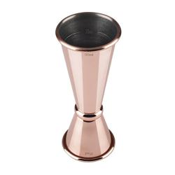 (6 pcs) Cocktail Jigger - Stainless Steel - 25ml & 50ml - with internal fill lines 15ml & 35ml - CE marked