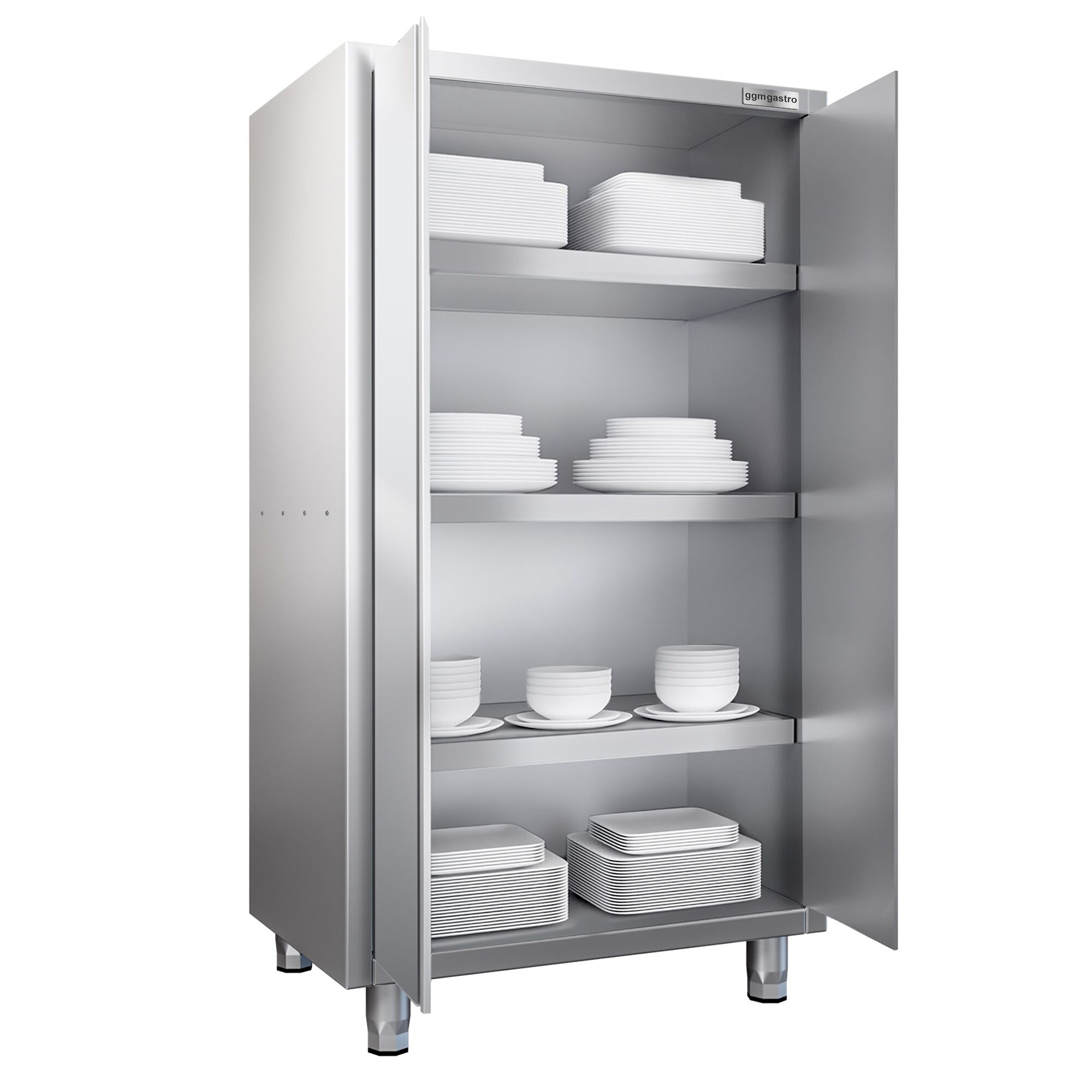 Armoire de travail en inox PREMIUM - 1000x700mm - 2 portes battantes - Hauteur: 1800mm
