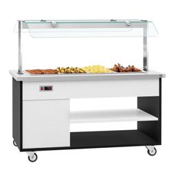 Carro buffet caliente (baño María) DANZIG - 1600mm - para 4x GN 1/1