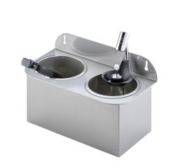 spoeldouche voor ijsscheppen 312x161x210mm - met geïntegreerde terugstroombeveiliging - incl. zeefplaat - incl. zeefinzet