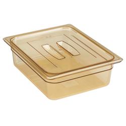 (6 pieces) CAMBRO | H-PAN Commercial Flat Lid – GN 1/2, Amber – 190°C Heat-Safe – 24 mm H – With Handle