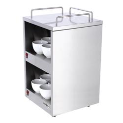 Scaldatazze professionale in acciaio inox - 2 ripiani - 140W - +30°/+75°C